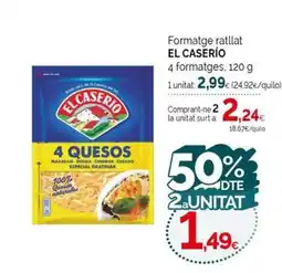 Condis EL CASERÍO Formatge ratllat oferta