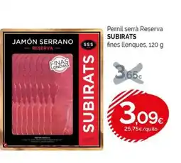 Condis SUBIRATS Pernil serrà Reserva oferta