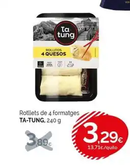 Condis TA-TUNG Rotllets de 4 formatges oferta