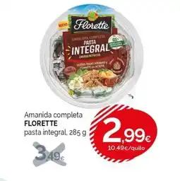 Condis FLORETTE Amanida completa pasta integral oferta