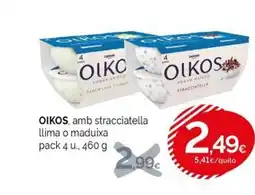 Condis OIKOS, amb stracciatella llima o maduixa oferta