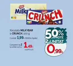 Condis MILKYBAR, CRUNCH Xocolata oferta
