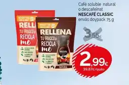 Condis NESCAFÉ CLASSIC Café soluble natural o descafeinat envàs doypack oferta