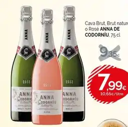 Condis ANNA DE CODORNIU Cava Brut, Brut nature o Rosé oferta