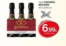 Condis CODORNÍU BENJAMIN Cava oferta