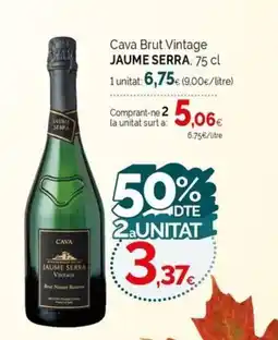 Condis JAUME SERRA Cava Brut Vintage oferta