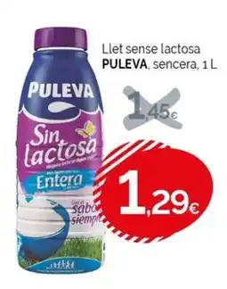 Condis PULEVA Llet sense lactosa, sencera oferta