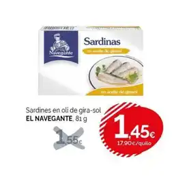 Condis EL NAVEGANTE Sardines en oli de gira-sol oferta