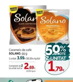 Condis SOLANO Caramels de cafè oferta