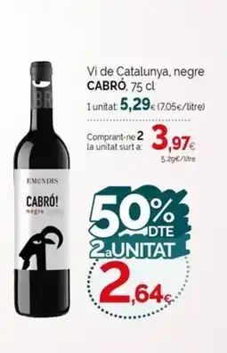 Condis CABRÓ Vi de Catalunya, negre oferta