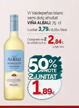 Condis VIÑA ALBALI Vi Valdepeñas blanc semi dolç afruitat oferta