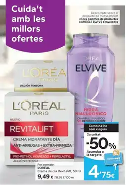 Caprabo L'OREALCrema de dia Revitalift oferta