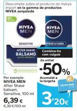 Caprabo NIVEA MEN After Shave bàlsam, Sensitive oferta