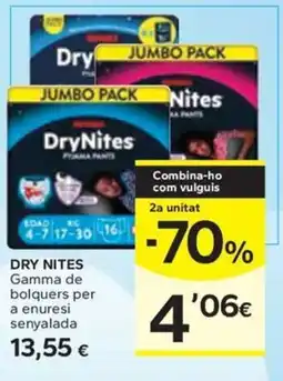 Caprabo DRY NITES Gamma de bolquers per a enuresi senyalada oferta