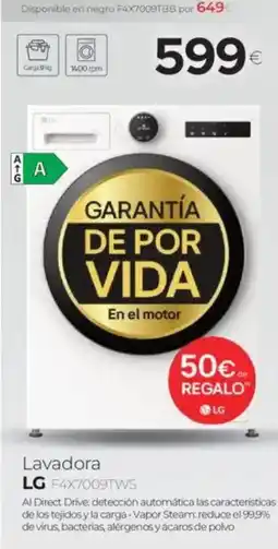Tien 21 LG Lavadora F4X7009TWS oferta