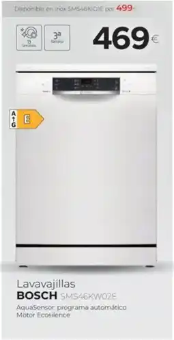 Tien 21 BOSCH Lavavajillas SMS46KW02E oferta