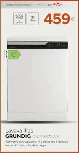 Tien 21 GRUNDIG Lavavajillas GNFP3630WB oferta