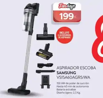Tien 21 SAMSUNG Aspirador escoba vs15a60agr5/wa oferta