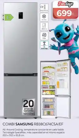 Tien 21 SAMSUNG Combi rb38c674csa/ef oferta