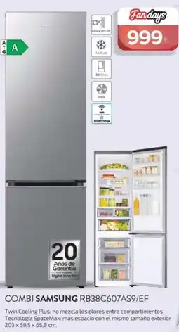 Tien 21 SAMSUNG Combi rb38c607as9/ef oferta