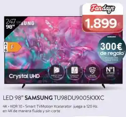 Tien 21 SAMSUNG Led 98" tu98du9005kxxc oferta