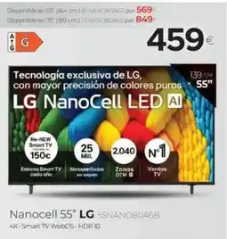 Tien 21 LG Nanocell 55" 55NANO80A6B oferta