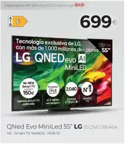 Tien 21 LG QNed Evo MiniLed 55" 55QNED86A6A oferta
