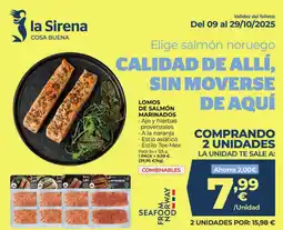 La Sirena Lomos de salmón marinados oferta