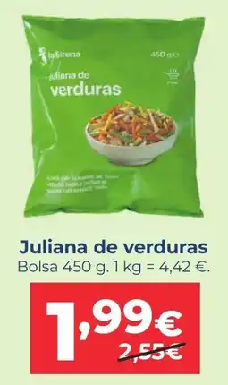La Sirena Juliana de verduras oferta