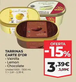 La Sirena CARTE D'OR Tarrinas oferta