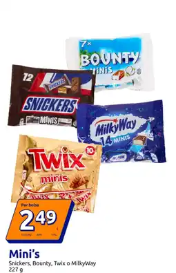 Action SNICKERS , BOUNTY ,TWIX o MILKY WAY Mini's oferta