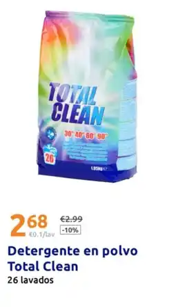 Action TOTAL CLEAN Detergente en polvo oferta