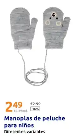 Action Manoplas de peluche para niños oferta
