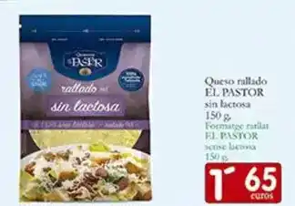 Supermercados Bip Bip El pastor - queso rallado sin lactosa oferta
