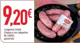 Masymas El cuco - longaniza criolla clásica o con jalapenos oferta