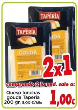 Proxi TAPERÍA Queso lonchas gouda oferta