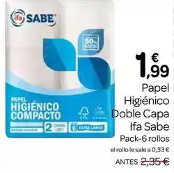 Ifa sabe - papel higiénico doble capa