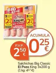 Supermercados Charter El pozo - salchichas big classic oferta