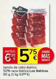 Supermercados Charter Ibéritos - jamón de cebo ibérico 50% raza ibérica oferta