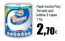 FROIZ Foxy - papel cocina tornado azul bobina 3 capas oferta
