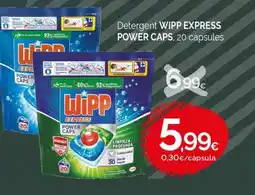 Condis WIPP EXPRESS POWER CAPS Detergent 20 càpsules oferta