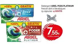 Condis ARIEL PODS PLATINUM Detergent frescor abril o llevataques 15 càpsules oferta