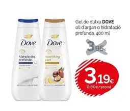 Condis DOVE Gel de dutxa oli d'argan o hidratació profunda oferta