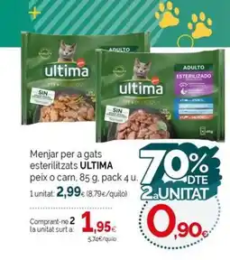 Condis ULTIMA Menjar per a gats esterilitzats oferta