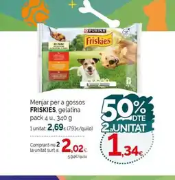 Condis FRISKIES Menjar per a gossos gelatina oferta