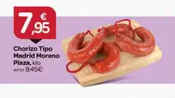 Supermercados El Jamón Chorizo Tipo Madrid Moreno oferta
