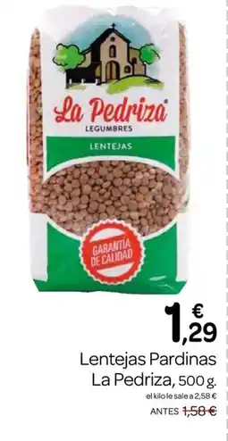 Supermercados El Jamón LA PEDRIZA Lentejas Pardinas oferta