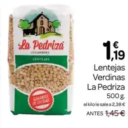 Supermercados El Jamón LA PEDRIZA Lentejas Verdinas oferta