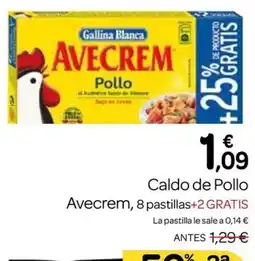 Supermercados El Jamón AVECREM Caldo de Pollo oferta