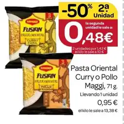 Supermercados El Jamón MAGGI Pasta Oriental Curry o Pollo oferta